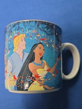 Disney Pocahontas Mug in Blue with Yellow Dress